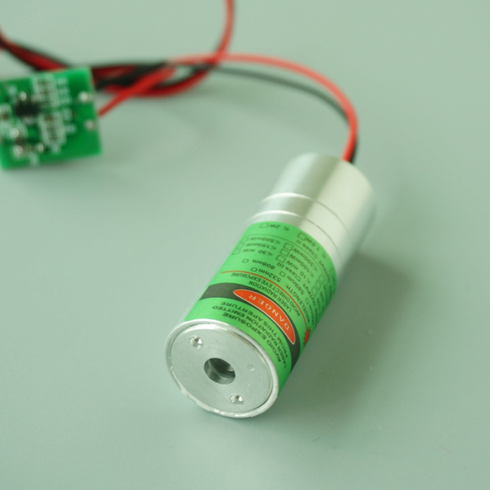 532nm 50~100mW Green Laser Module Stage Laser Light Good Heat Dissipation Design Φ18*46.5mm